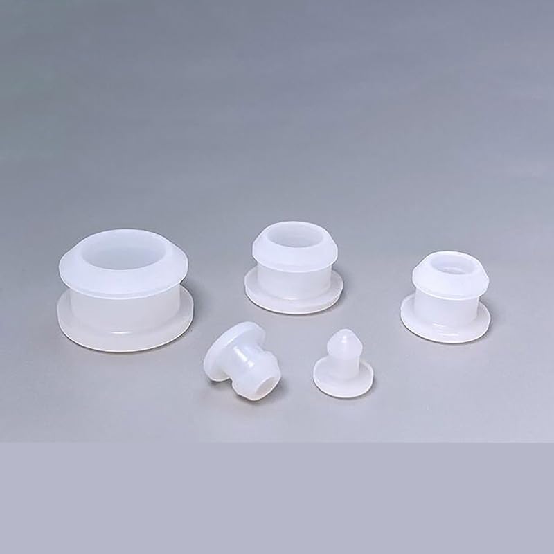 10pcs/set 2.5mm To 50.6mm Silicone Rubber Snap-on Hole Plug Blanking End Caps Seal Stopper Black/Gray/Clear/White Color (Color : Clear, Size : A-4.5mm)