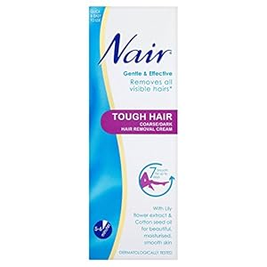 Nair Gentle and Effective Tough Hair Removal Cream for Beautiful Moistured Smooth Skin, Lily Flower Extract, 200 ml