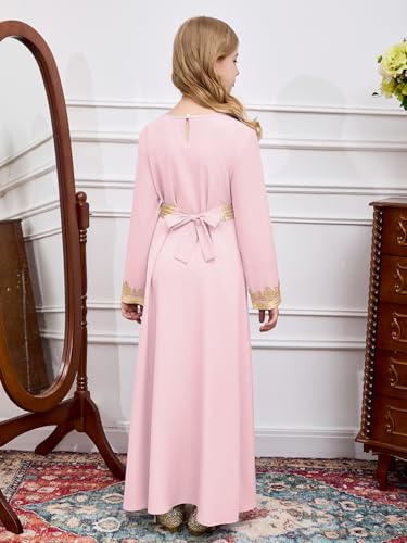 Girls Middle East Prayer Dress Muslim Abaya Hooded Islamic Modest Arabian Dresses Middle Dubai Attire Kaftan4