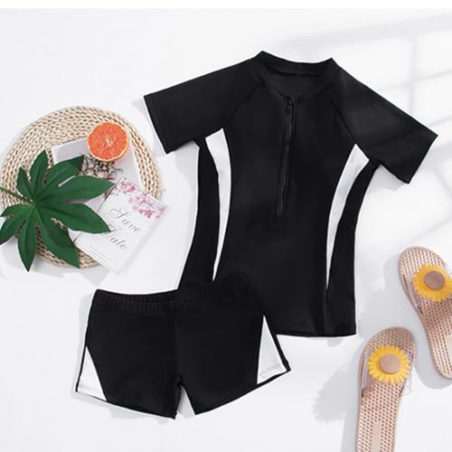 Image of Swim Suits for Teens Girls Two Piece Swimsuits Rash Guard Swim Set Bathing Suit Beach Shorts Swim Shirts Size 8,10-12,14-16