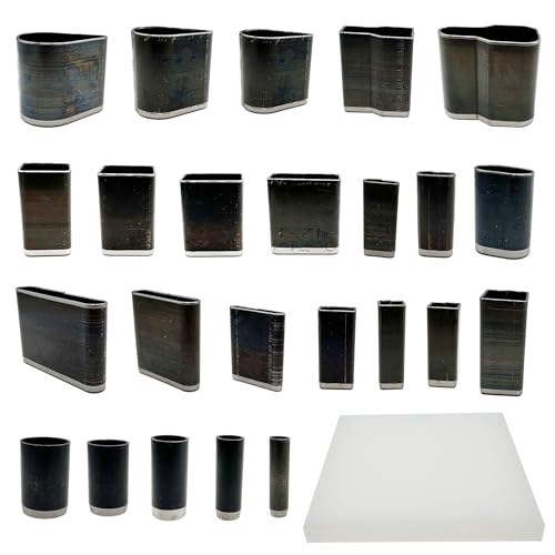 JMZLLRX Herramienta de Corte de Punzón Hueco, 24 Forma Juego de Troqueles de Corte de Cuero, Troqueles de Corte de Cuero para Manualidades de Cuero Hechas a Mano