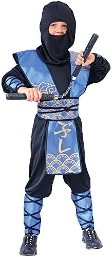 Wicked Costumes Kids Ninja Warlord Blue/Black Fancy Dress Costume