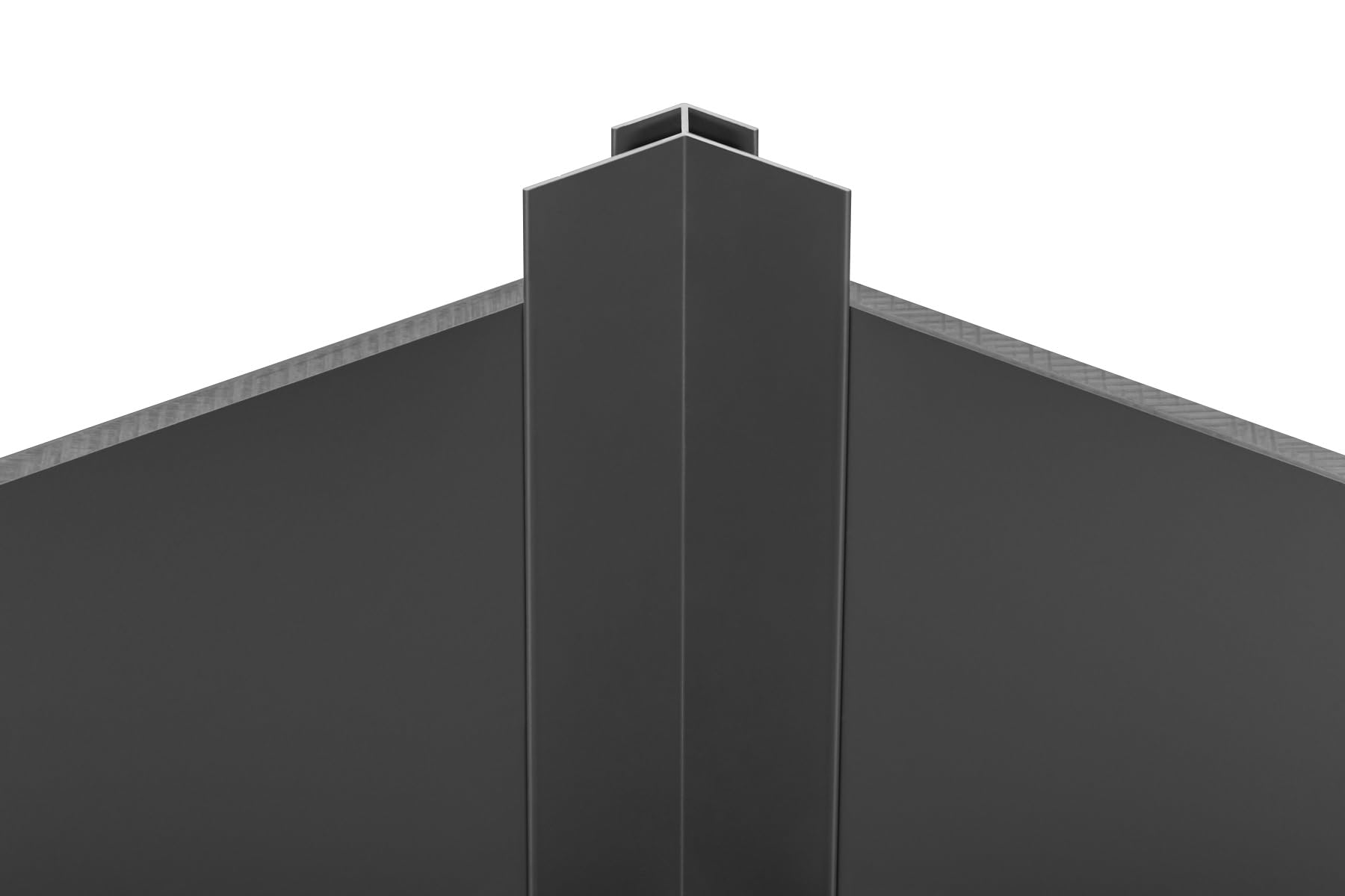 Aluminium profielsysteem antraciet voor 8 mm platen, aluminium profiel voor glas, doucheachterwand, keukenachterwand, binnenhoekprofiel, HPL-gevelplaten, vinyl, laminaat (8 mm antraciet