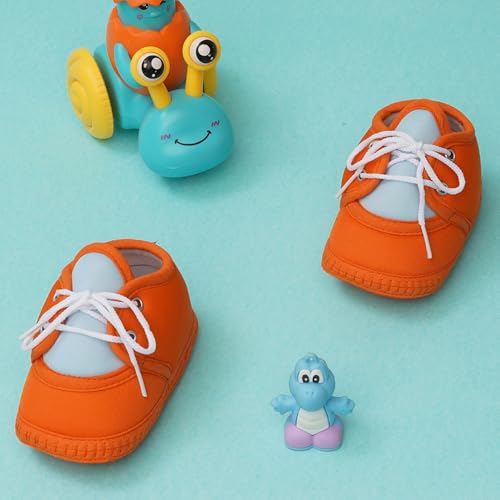 Image of Neska Moda 6 To 12 Months Baby Boys & Baby Girls Cute Soft Cotton Pre-Walker Lace Booties-BT4713