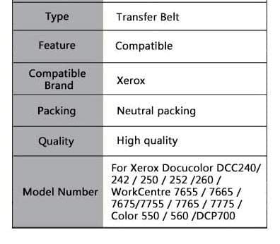 KANAbee IBT Belt (Transfer Belt) for Xerox Work Centre Photocopier Machine (7525,7425,7428,7435,7530,7535,7545,7556) 3