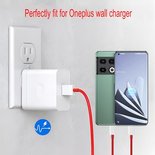 Image of Oneplus 80W Charging Cable Usb To Type C Warp Charger Supervooc /Dash Fast Cable For Oneplus 12,12R,11,11R,10 Pro,10R,10T,9Rt,9R,8R,8T Charge Cable For 6 /6T /7 /7T,Nord,Ce2 Lite 5G,Ce 3 5G,Ce3 Lite,Red
