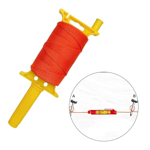 Braided Nylon Masons Line Reel 540Ft with 5 Builts in Bubble Levels for Sturdy Construction and Gardening Projects miniatura 5