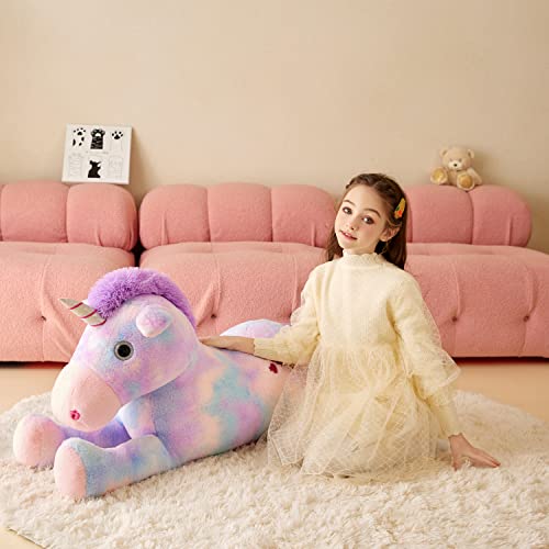 Tumyay 7736505 Giant Unicorn Stuffed Animal Plush Soft Toy,43 Inch Large Unicorn Toys Jumbo Cute Big Size Huge Plushy Fluffy Fat Plushie,Birthday Gifts thumb #2
