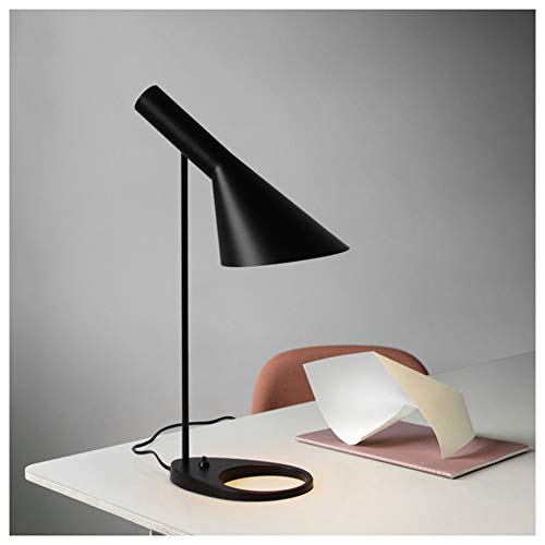 Preisvergleich Produktbild FGART Tischlampe LED Augenschutz Tischlampe E27 Lampenfassung Aj Tischleuchte Schreibtisch Hotel Wohnzimmer Schlafzimmer Nachtzimmer Projekt Licht,Schwarz