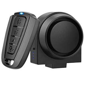 PADONOW Wireless Remote Bike Alarm: 115dB Super Loud Bicycle Vibration Motion Sensor Siren Anti Theft Security System Motorcycle Alarm Waterproof USB-C Rechargeable Multipurpose Vehicle Alert Device