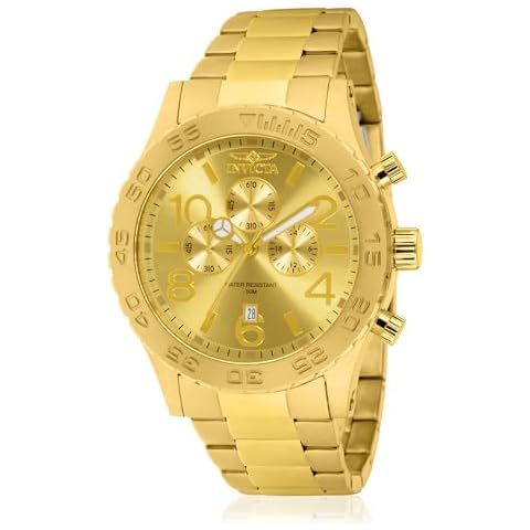 Invicta 1270 Men's Quartz Watch with Gold Dial Cover