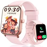 KALINCO Kids Smart Watch for Boys Girls Teens, IP68 Waterproof Swimming Smartwatch, 1.8'' Fitness Activity Tracker Watch with 100 Sports Modes, Make Call/Answer, Connected GPS Image