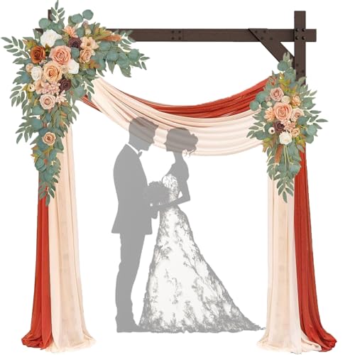 7.48FT Wooden Wedding Arch Frame Backdrop Stand, Square Wood Arch...
