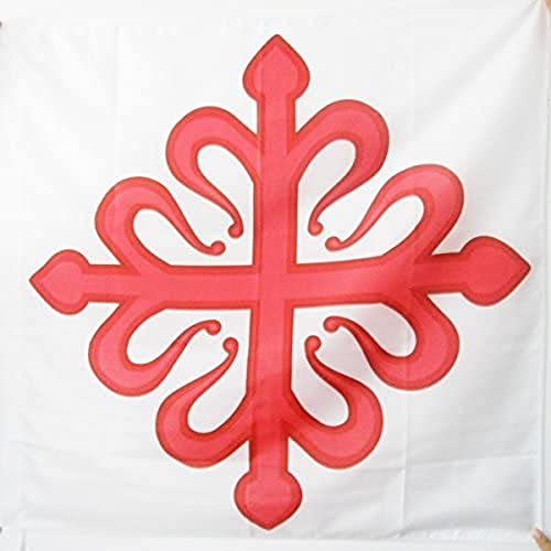 Bandiera Ordine Militare Di Calatrava 90X90Cm - Bandiera Di Calatrava 90 X 90 Cm Foro Per Asta - Az Flag
