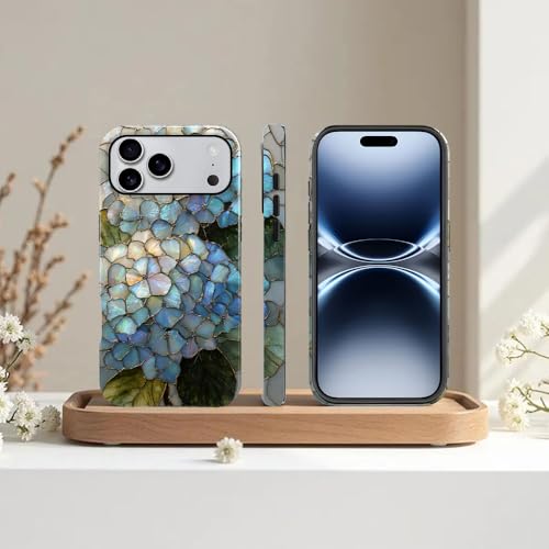 Coque iPhone 17 Pro Max vitrail hortensias idée cadeau idéale - 5