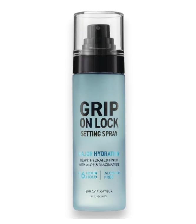 Hard Cand~y Grip on Lock Setting Spray Alcohol-Free Dewy Finish (1 pack)