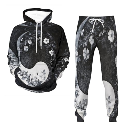 Survêtement décontracté pour homme Yin et Yang lot de 2 ensembles confort du S au 6XL