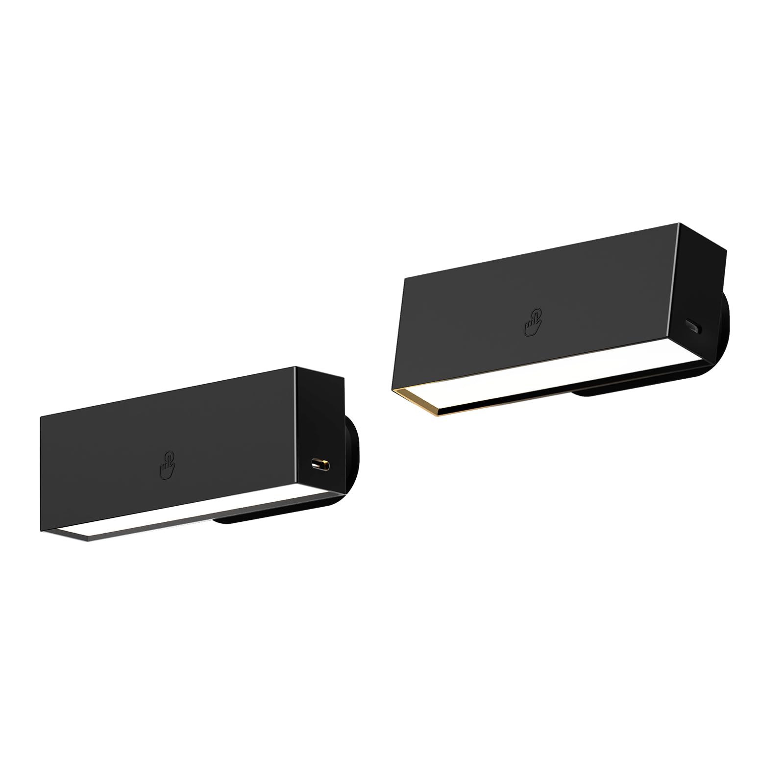 LABOREDUCER Rechargeable Wall Lights 2 Pack, 3000mAh, 3 Color Temp & 12 RGB