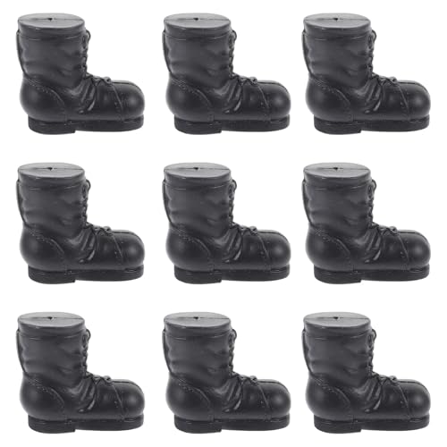 TOYANDONA 10pcs Santa Claus Boots Christmas Decor Set, Decorative Santa Boot Accessories for Holiday Party Favors and Xmas Costume Supplies