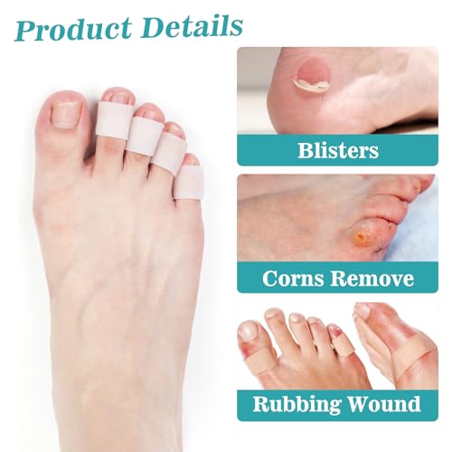 Image of 20 Pcs Silicone Toe Sleeves Protectors Toe Protection Gel Corn Pads Toe Tube Cushions Soft Toe Covers for Women Men Pain Relief Calluses Blisters Bunion Hammertoe Relieve Pain