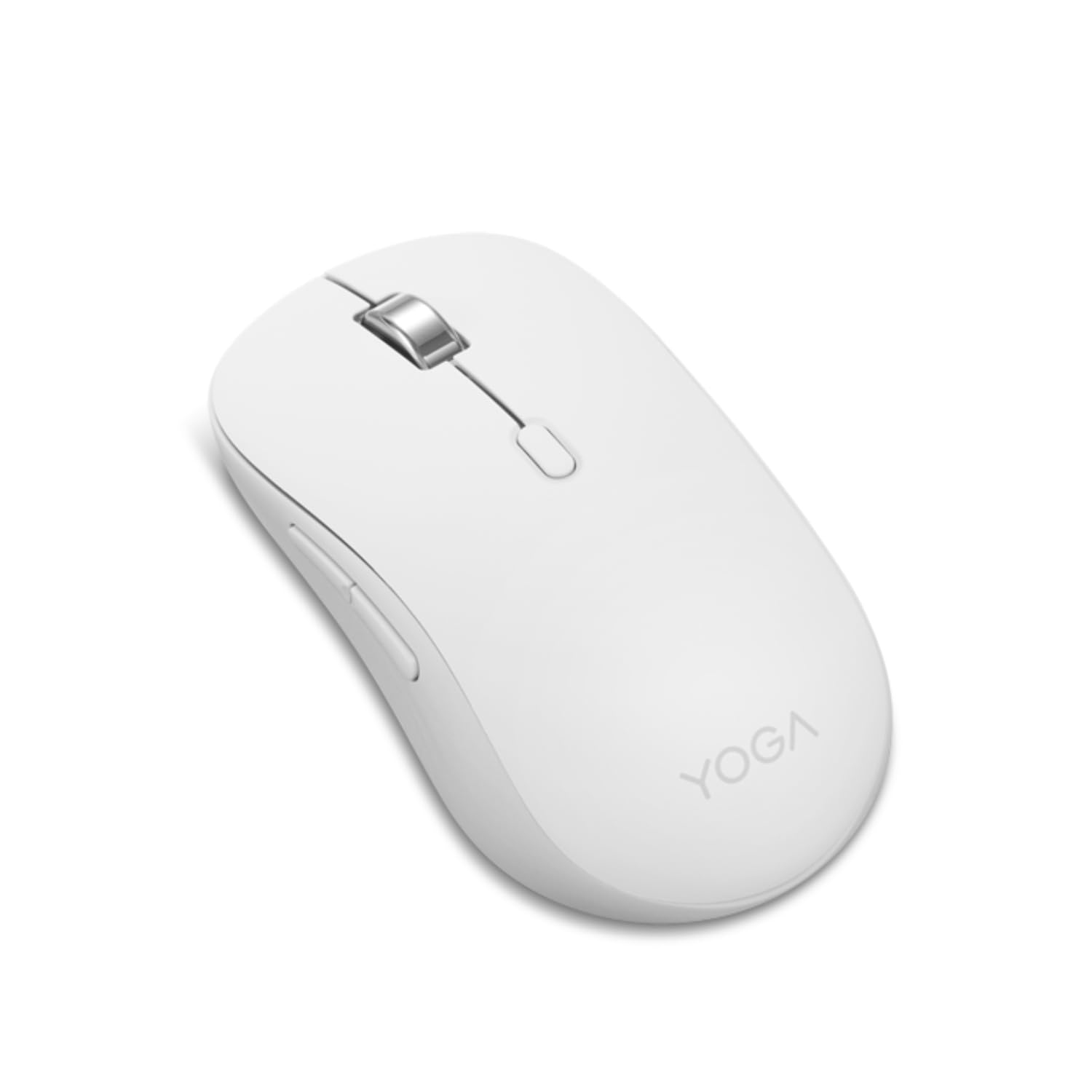 Lenovo Yoga – Silent Bluetooth Mouse (Wireless, Ergonomic, Ambidextrous, Optical IR LED Sensor, 6 Buttons, Scroll Wheel, Simultaneous Connectivity, x1 AA Battery) - Seashell