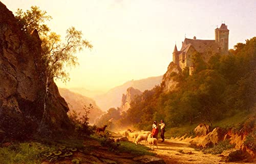Peinture murale Bergers paysage abstrait pour habiller mur vide