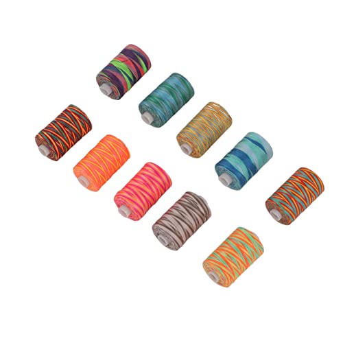Hilo para máquina de bordar SUNGOOYUE 402 poliéster multicolor variegado 10 piezas miniatura 1