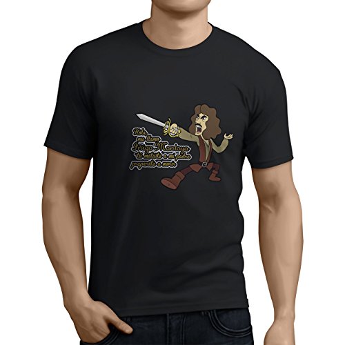 Tuning Camisetas - Camiseta Divertida para Hombre - Modelo Inigomontoya, Color Negro- Talla L (0253-Negro-Inigo-montoya-L)