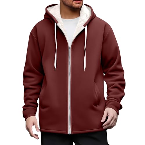 Sweat à capuche épais homme veste doublée polaire pour l'extérieur