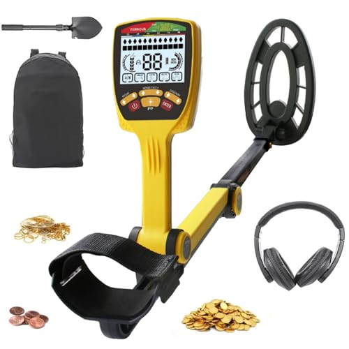 Detector de metales plegable impermeable profesional con pantalla LCD grande, múltiples modos de búsqueda y auriculares para caza de tesoros subterráneos de alta precisión