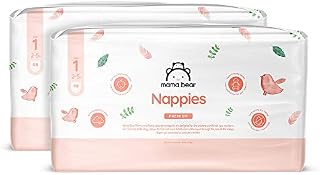 Amazon Brand - Mama Bear - 96 Premium Nappies - Size 1 (2-5 kg)