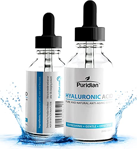 Acido Hialuronico Puro Para Rostro Serum Natural - Suero Crema Para La Cara Combate Arrugas Y Manchas - Ãcido HialurÃ³nico Promueve La Elasticidad Y Ayuda A Rejuvenecer La Piel Frasco Grande De 2oz