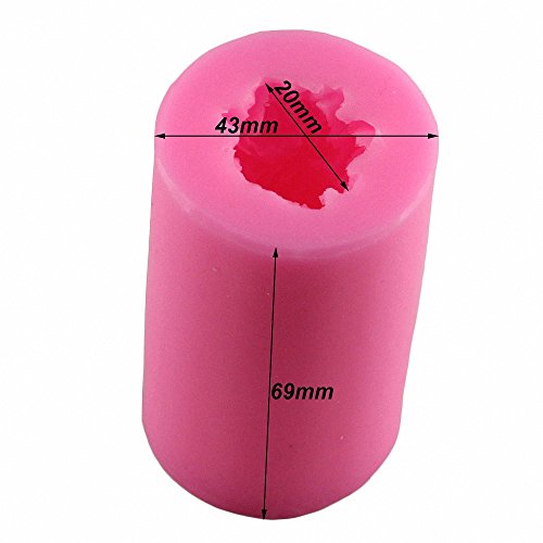 Rose Candle Mold - Moldfun Cylinder Rose Flower Silicone Mold For Handmade Soap, Bath Bomb, Lotion Bar, Crayon, Wax, Plaster Of Paris, Polymer Clay #TOP1