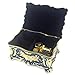ROSIKING Blue Rectangle Emboss Alloy Metal Music Box Wind Up Antique Jewelry Musical Boxes Christmas Birthday Valentine's Day Gifts Plays Elfen Lied