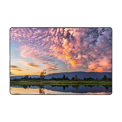 Tapis de sol antidérapant absorbant en flanelle imprimé pour salon - 2