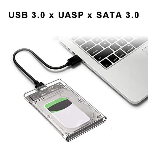 Caja externa transparente para disco duro 2.5" USB 3.0 miniatura 6