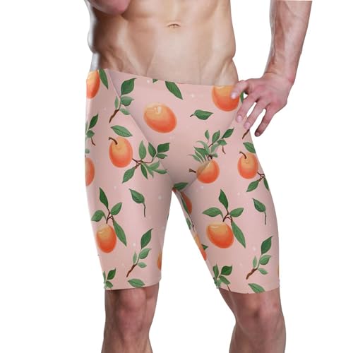 UMIRIKO Peach Fruit Men's Swimsuit Swim Jammers L B0401926