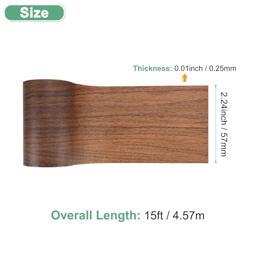 Image of M METERXITY 1-Roll Wood Grain Repair Tape, 2.24in x 15ft Textured Realistic Self-Adhesive Wood Floor Tape Contact Paper for Furniture /Floors /Home [Dark Brown Pine]