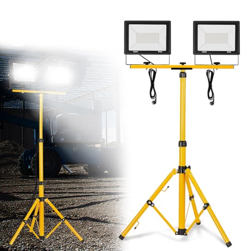 FIVMEN Baustrahler 2x100W 8500LM LED Strahler Arbeitsleuchte mit...
