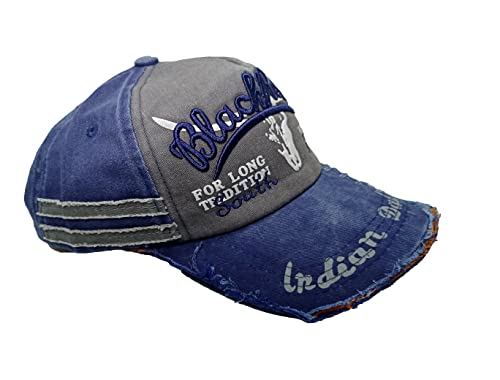 Image of Adjustable Soft Cotton Denim Cap for Men Women Baseball Vintage Washed Distressed Hats Adjustable Stylish Cap Regular Fitted