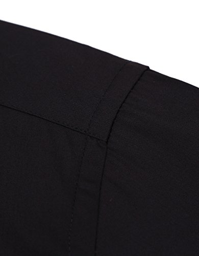 Alimens & Gentle French Cuff Regular Fit Dress Shirts (Cufflink Included) Black - Thumbnail 7