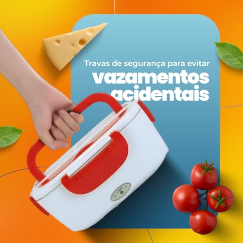Marmita Elétrica Portátil Bivolt Aquecimento Rápido no Veículo, Seguro e Prático para o dia a dia, C