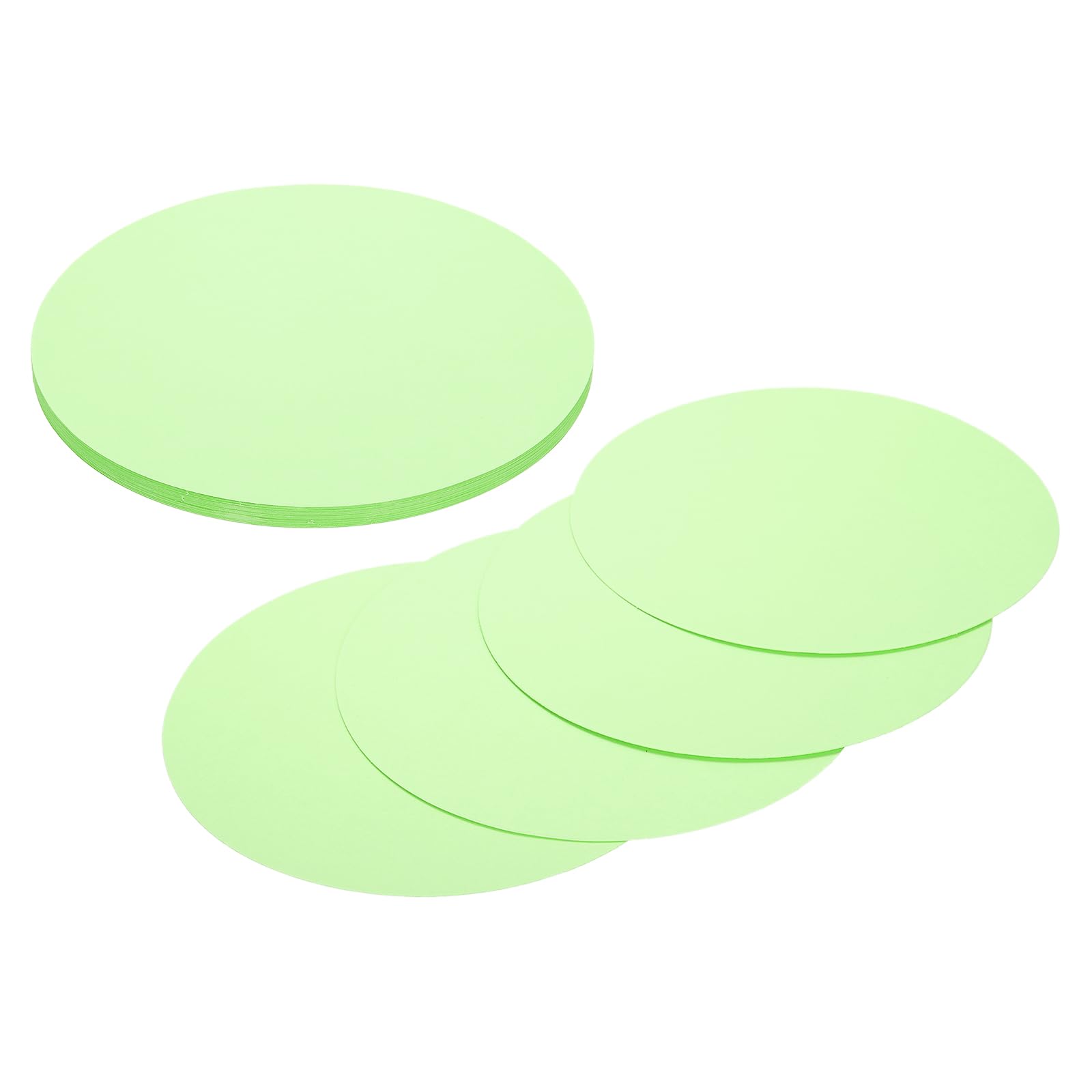 sourcing map 24 Pcs Circle Card Stock, 5.9 Inch Round Cutouts Paper Thick Cardboard Circles for Crafts Paint Supply DIY Projects Bulletin Board Decor, Light Green