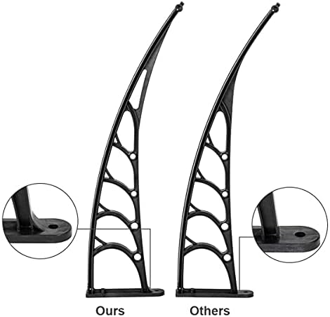 Miniatura 3 de Toldo para puerta de patio, cubierta de policarbonato para puerta delantera, toldo para patio al aire libre, protección UV, lluvia y nieve, hoja