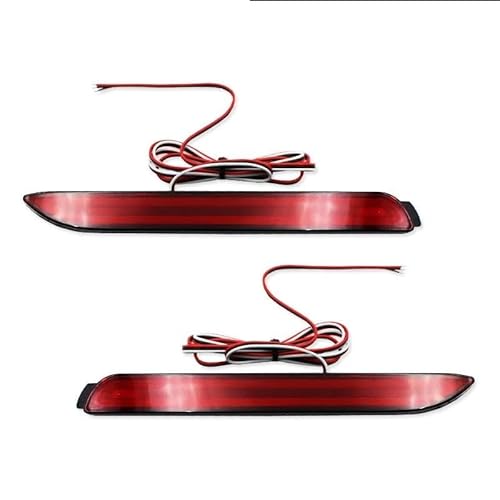 De Freno Lámpara Trasera Para To&yo&ta para WISH 2005-2006 LED luz trasera de coche luces reflectoras de parachoques trasero de coche (Color : Red Lens)