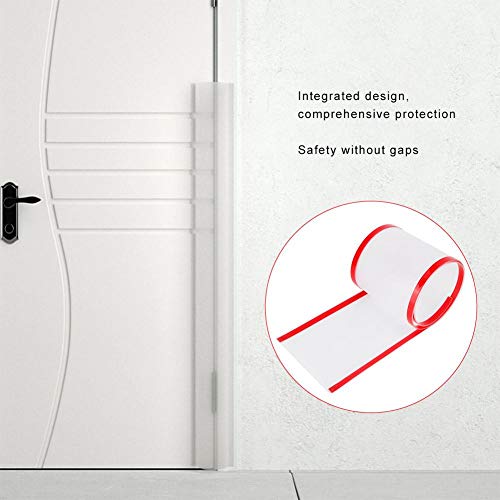 Garosa Door Pinch Guard Safety Door Hinge Protector Cover Finger Pinch Security Guard Children's Anti-Grip Door Sewing Strip Anti-Pinch Hand Door Seam Strip Kindergarten(Frosted 120 * 17CM) - Image 2