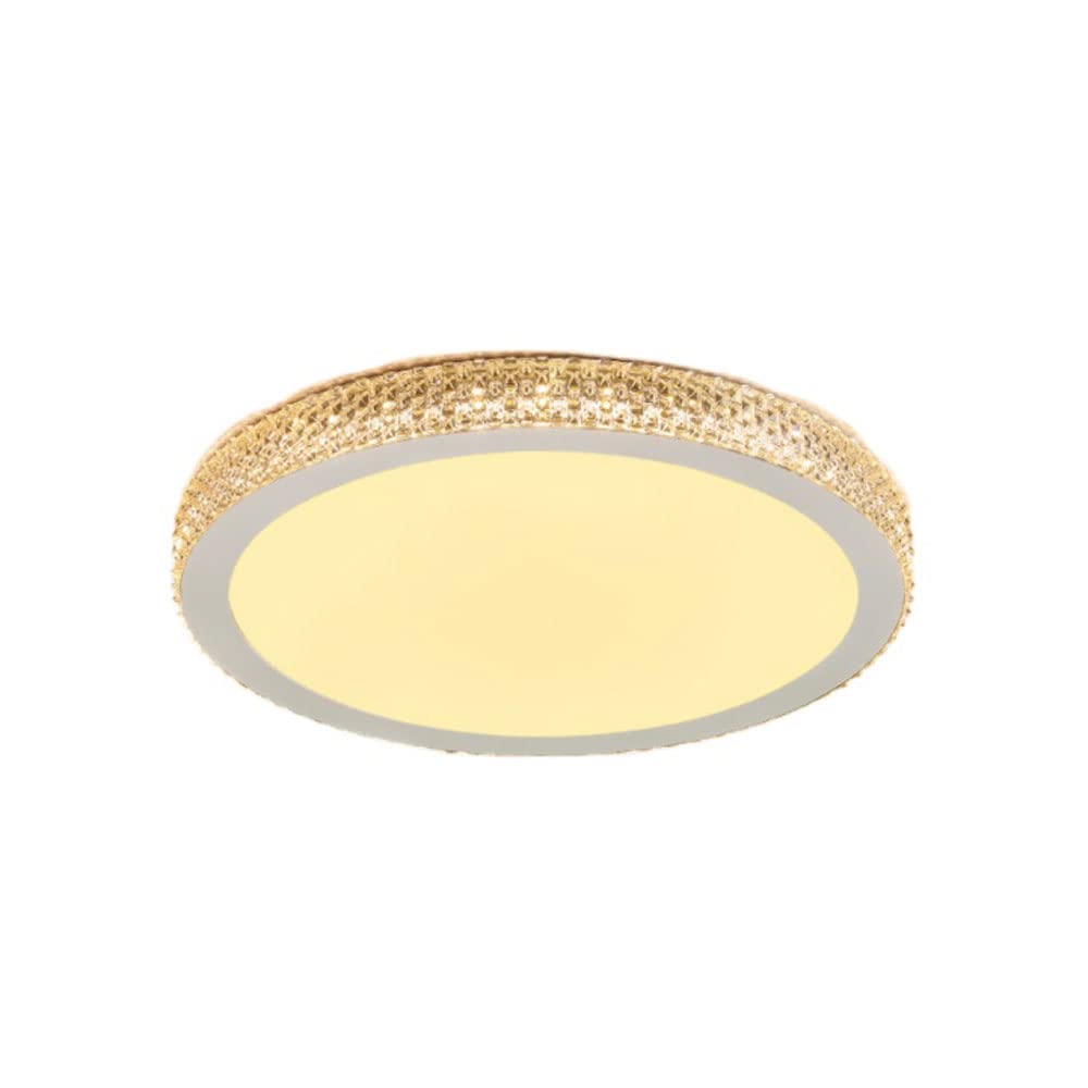 Ultra-thin Round LED Flush Mount Ceiling Light, 3 Color Temperatures Ceiling Lamp, Creative Diamond Iron Ceiling Light, Surface Mount Ceiling Light Fixture