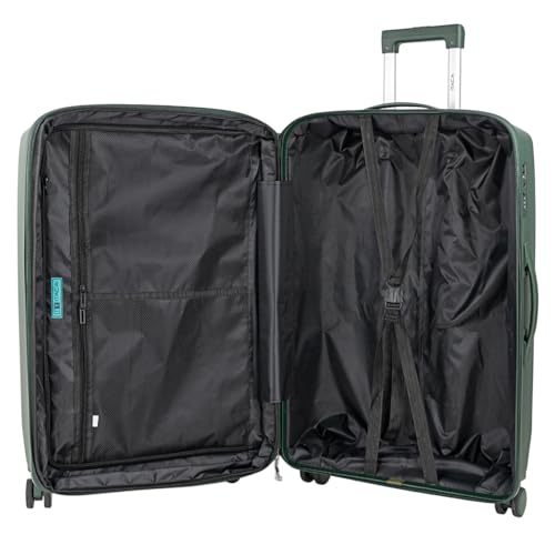 Valise soute avion grande taille rigide voyage ITACA légère verte