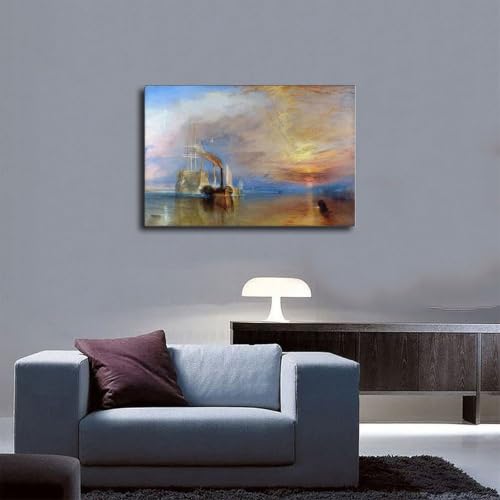 The Fighting Temeraire Turner impression sur toile premium avec cadre de 61cm - 5