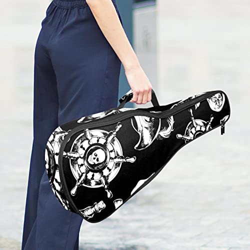 Housse pour ukulélé noir et blanc motif crâne nautique pirate 10 mm rembourrage épais 53,3 cm sac de transport avec… - Les Beatles, Paul McCartney, John Lennon, RIngo Starr, George Harrison Housse pour ukulélé noir et blanc motif crâne nautique pirate 10 mm rembourrage épais 53,3 cm sac de transport avec… – Image 7